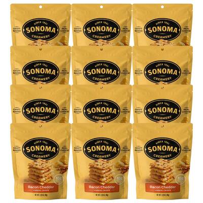 Bacon Cheddar Cheese Crisps Pack of 12 / 2.25oz Bags