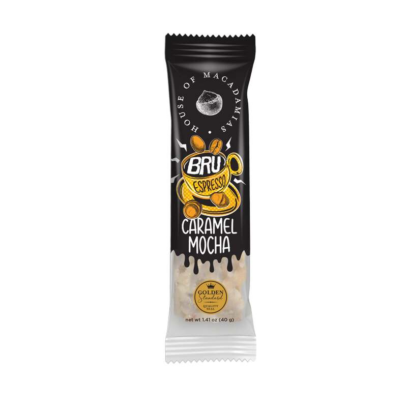Caramel Mocha Macadamia Nut Snack Bar (Dan Mace's BRU Bar) (12 Bars) image