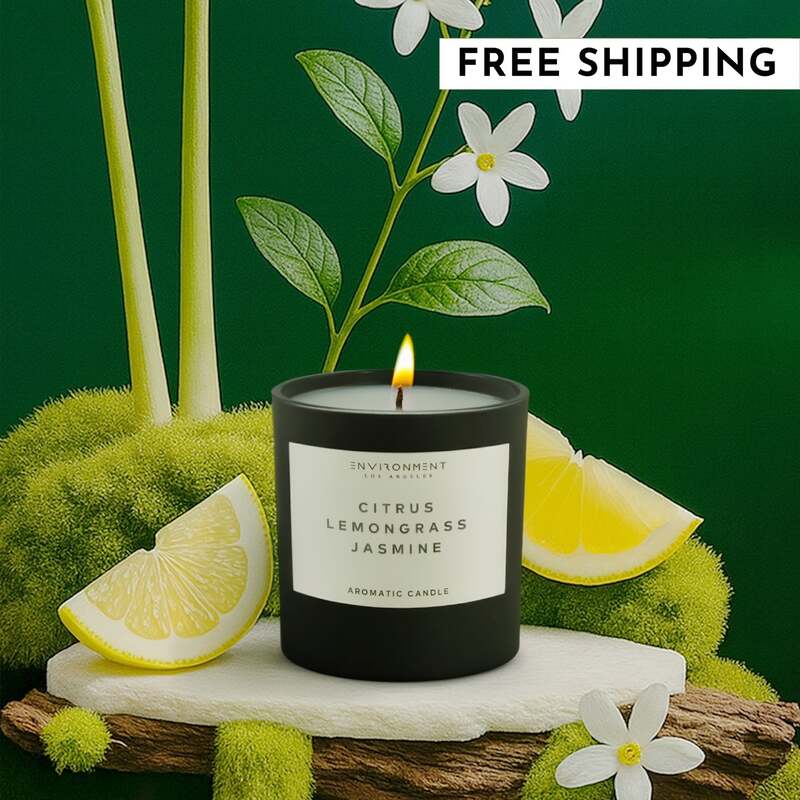 8oz Citrus | Lemongrass | Jasmine Candle with Lid and Box (Inspired by W Hotel®) image