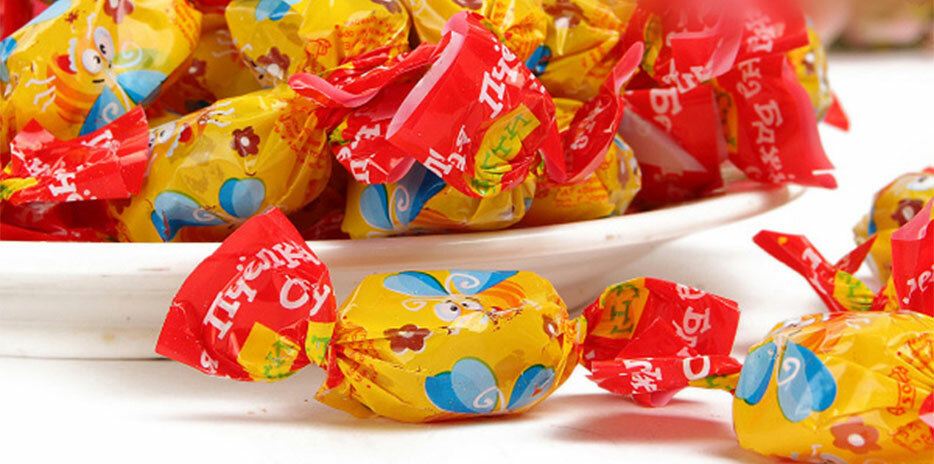 Bim-Bom Hard Candy with Fruit- Berry Filling 9.9 oz (Pack of